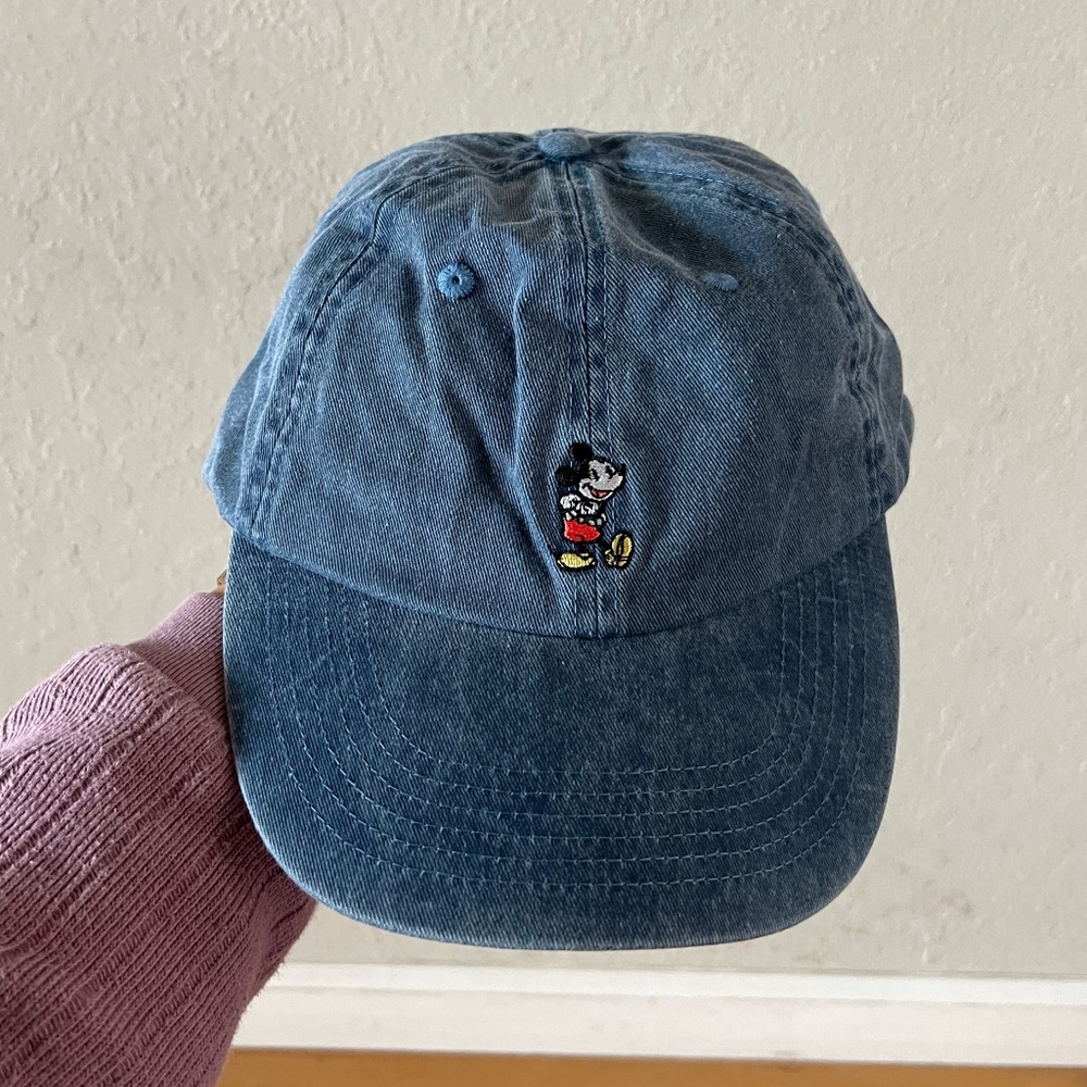 Disney Parks Denim Mickey Baseball Cap